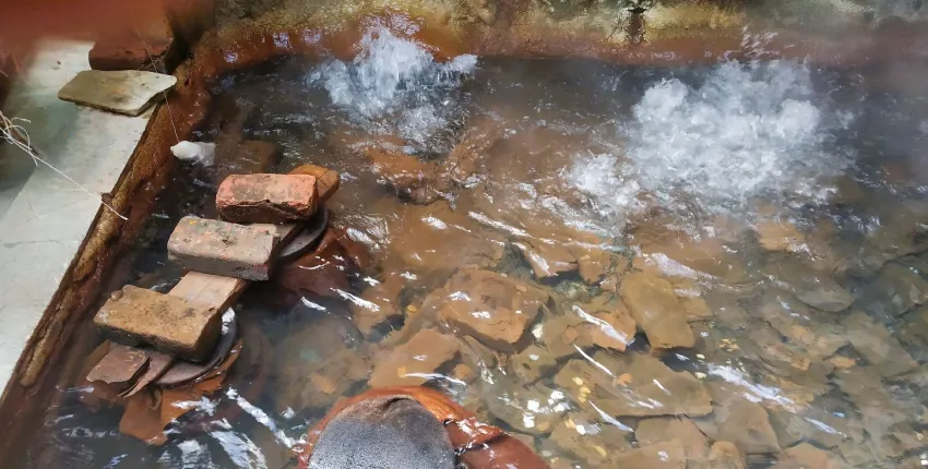 Hot Spring At Gurudwara Manikaran Sahib 