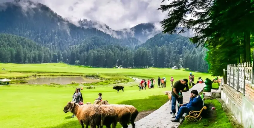 Beautiful View Of khajjiar lake