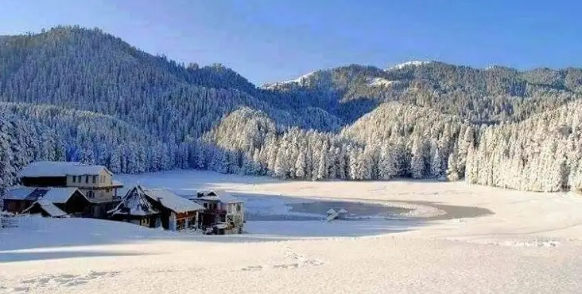 Khajjiar Lake in Winter